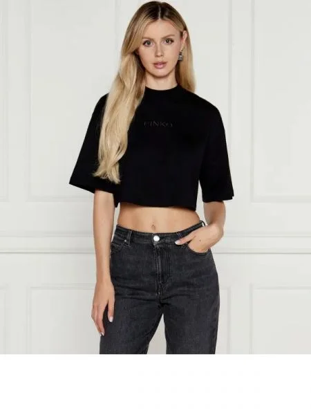 Pinko Tricou | Cropped Fit negru