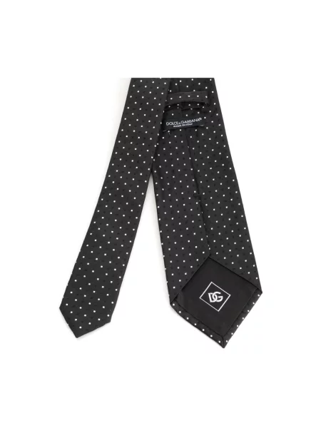 Krawat Dolce And Gabbana żakardowy czarny