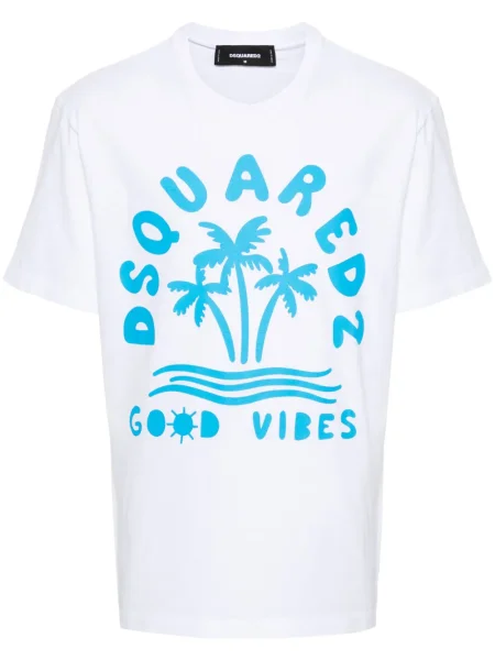 Tricou Dsquared2 cu imagine alb