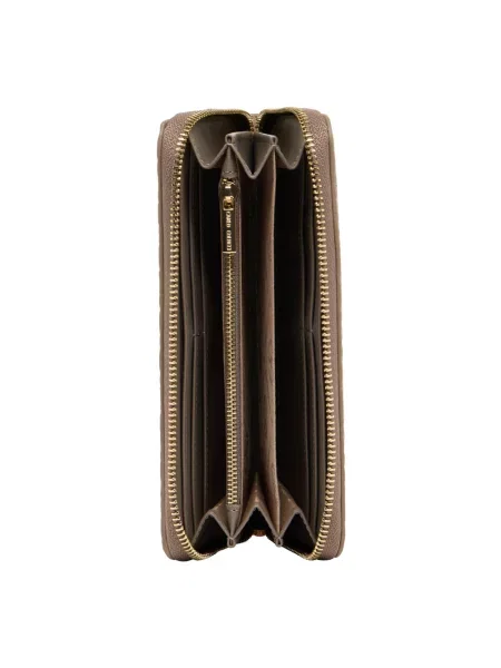 Portfel Carlo Colucci z logo beżowy