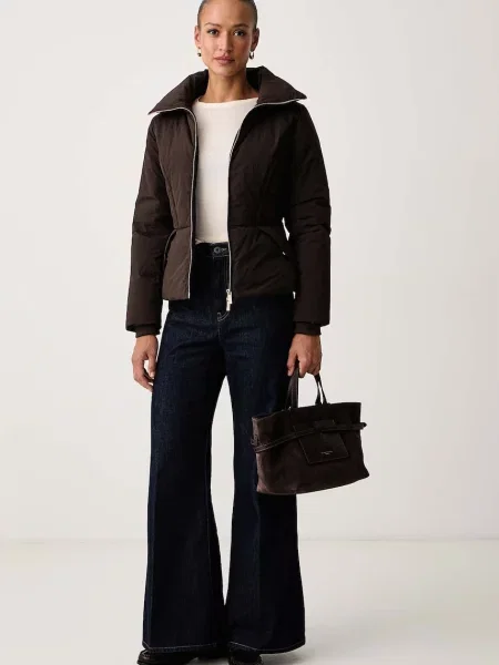 Armani Exchange jachetă scurtă pentru femei maro
