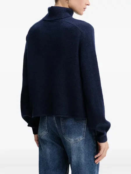 Lung pulover Benetton albastru