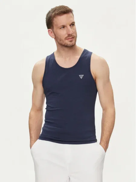 Тениска Guess тъмносиньо
