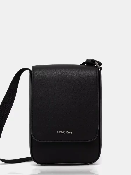 Calvin Klein Torbica za okrog pasu Raised Phone Crossbody črna