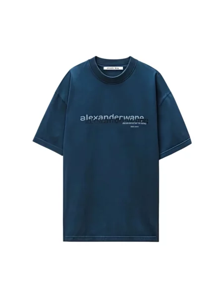 Koszulka Alexander Wang z krótkim rękawem w miejskim stylu niebieska
