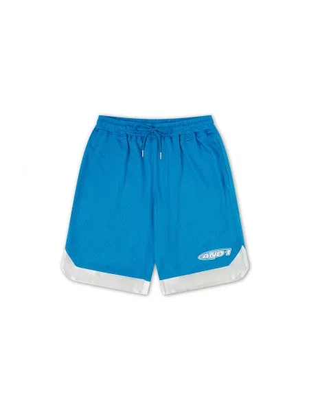 Pantaloni turcoaz alb
