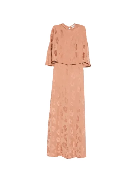 Rochie maxi Forte_forte cu model floral de costum