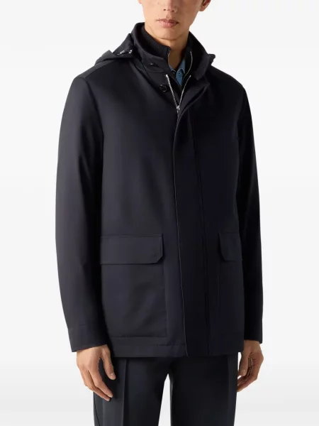 Palton Zegna din microfibră albastru