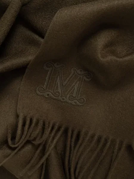 Fular Max Mara cu broderie verde