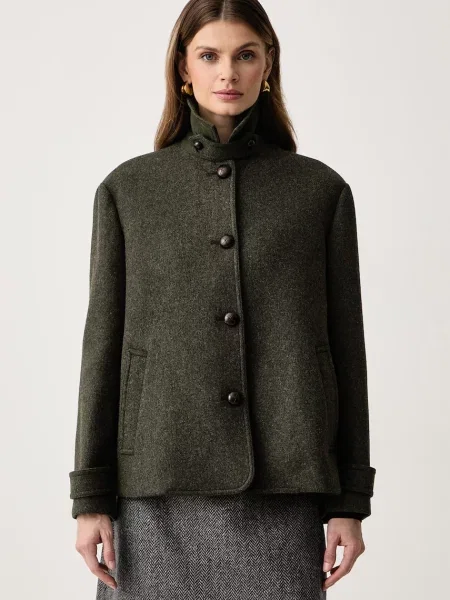 Weekend Max Mara bosmanka z wełną WKSDIORAMA zielony