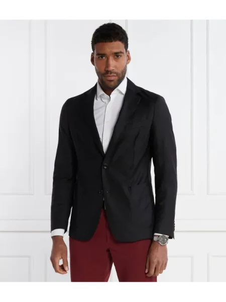 BOSS BLACK De lână sacou negru