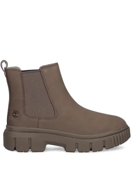 Botine Timberland cu șireturi din dantelă maro
