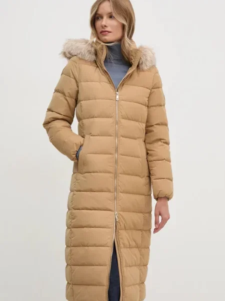 Tommy Hilfiger kurtka puchowa zimowa beżowy