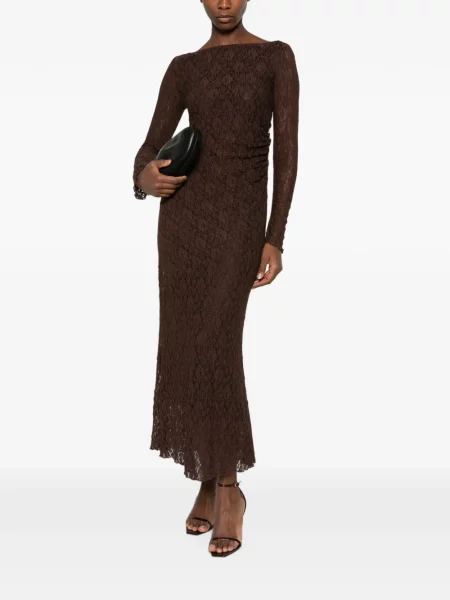 Lung rochie maxi Imperial tricotate maro