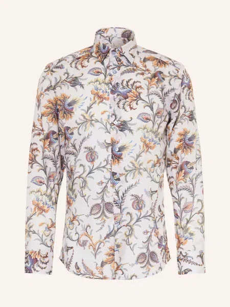 Etro Košile Regular Fit černošedá / lososová khaki