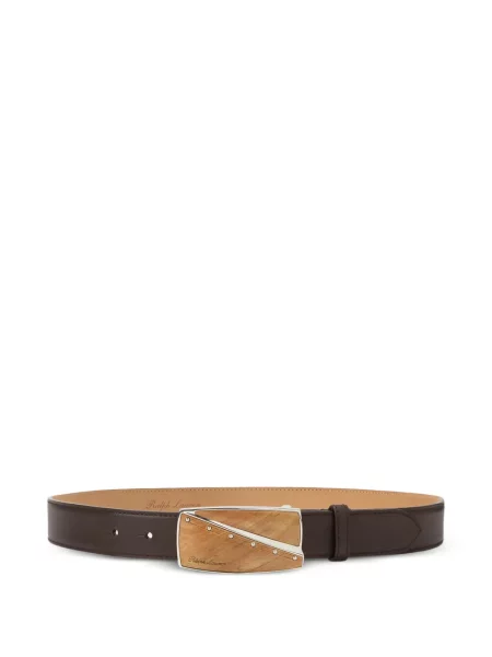 Cu centură curea Ralph Lauren Collection din piele maro