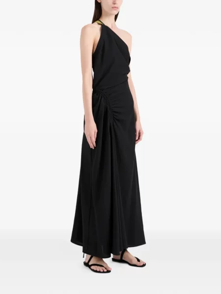 Rochie maxi Proenza Schouler cu volane cu un umăr gol negru