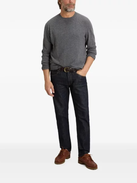 Pulover Woolrich cu decolteu rotund gri