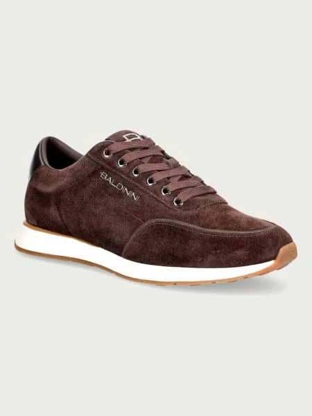 Baldinini sneakers pentru bărbați din piele întoarsă maro