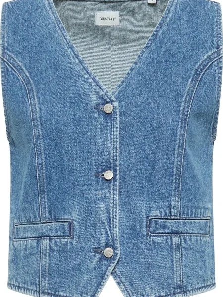 Mustang Vestă elegantă Tull albastru
