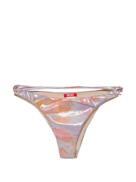 Bikini Diesel cu model floral cu imagine cu bretele violet