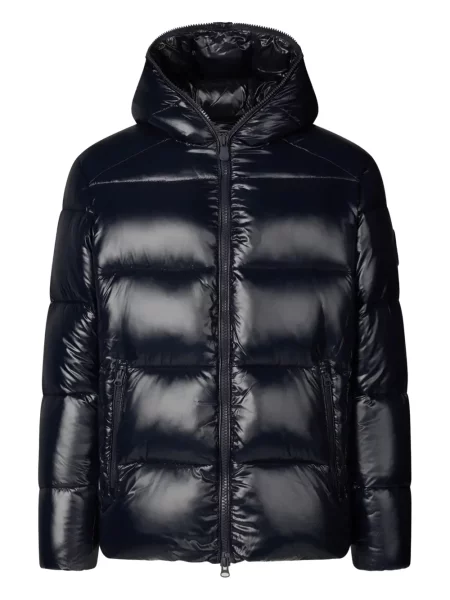 Geacă cu puf Save The Duck cu glugă albastru