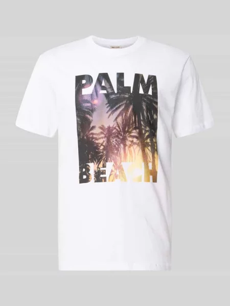 Krój regular fit t-shirt z czystej bawełny model MAGDY LIFE' Only & Sons biała