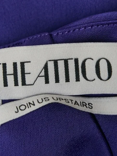 Rochie The Attico din satin de costum violet