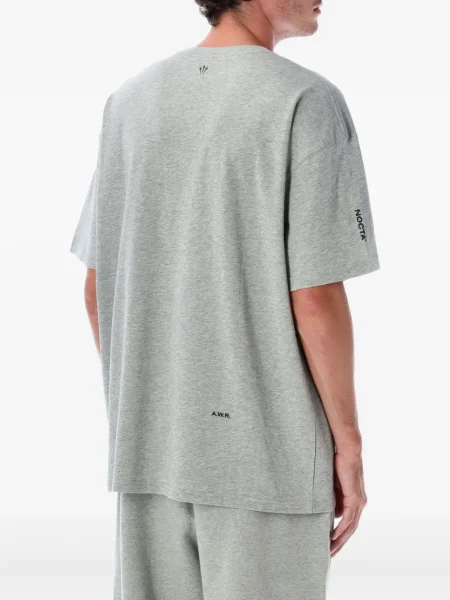 Tricou Nike din fleece alergare cu decolteu rotund gri