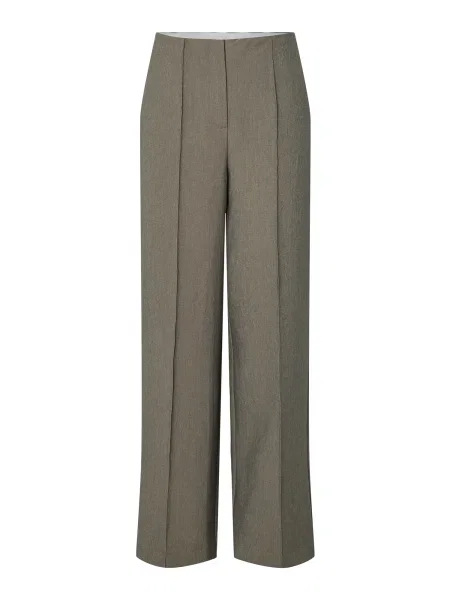 YAS Pantaloni YASREEMAJ amestecat gri