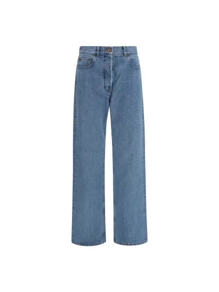 Jeansy straight leg Thom Browne niebieskie