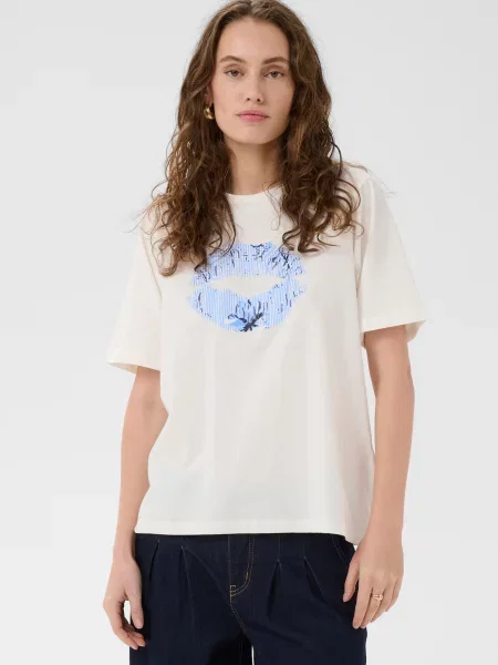 CULTURE Tricou CUkula azuriu alb