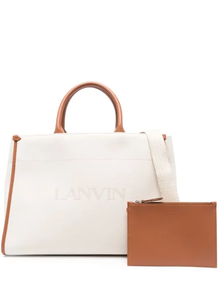 Geanta de piele Lanvin din piele cu imagine