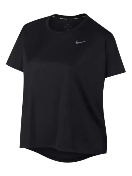 Top Nike cu broderie alergare scurt negru