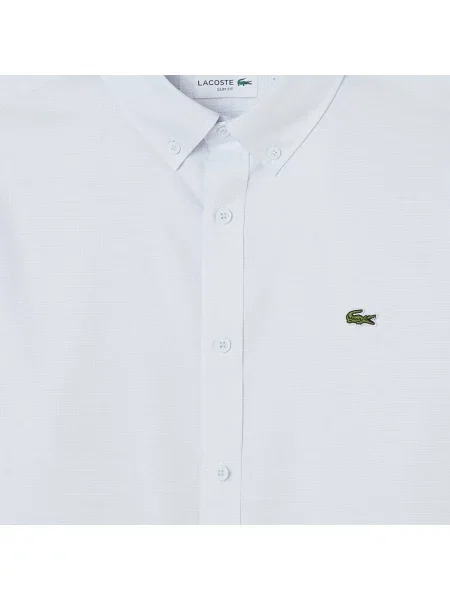 Lacoste Koszula Button-Down Slim Fit Jasnoniebieska niebieski