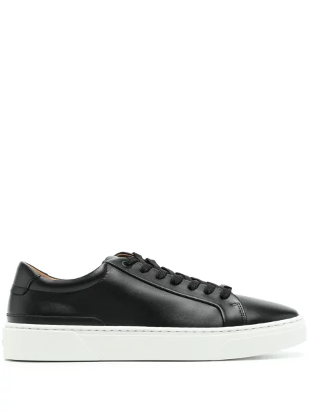 Sneakerși Boss din piele negru
