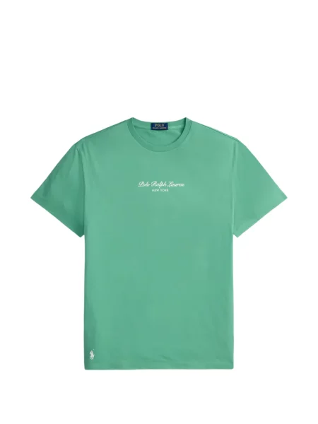 Polo Polo Ralph Lauren με σχέδιο με στρογγυλή λαιμόκοψη από ζέρσεϋ μπλε