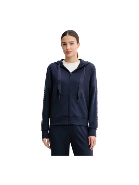 Bluza z kapturem Guess z kapturem niebieska