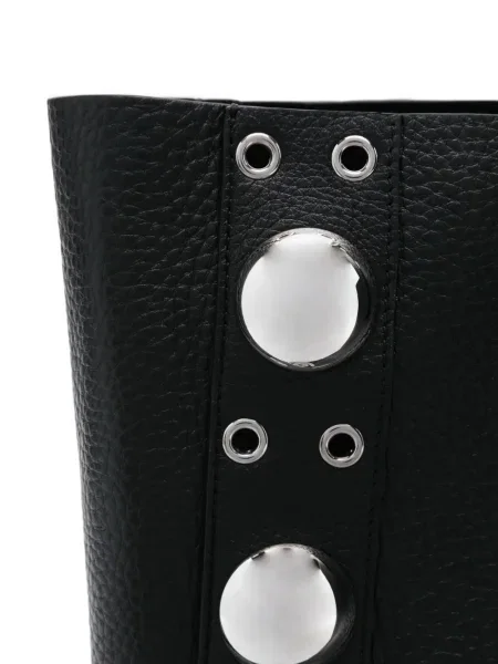 Geanta de piele Valentino Garavani din piele cu tepi negru