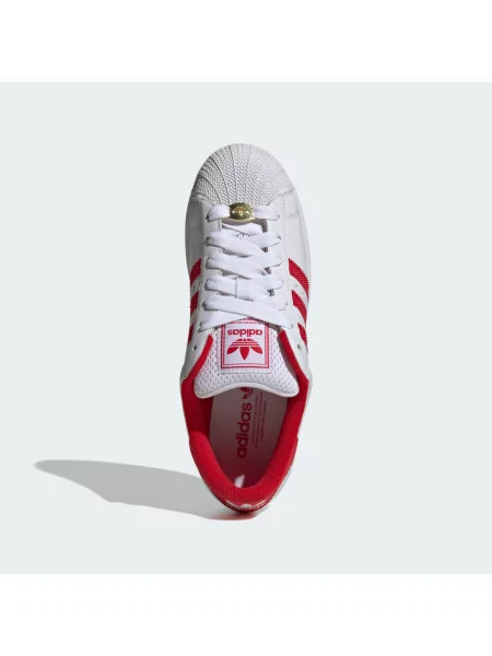 Trampki adidas Superstar II Ftw White/ Better Scarlet/ Gold Metallic EUR 38 białe