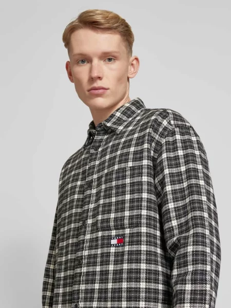 Koszula casualowa z listwą guzikową Tommy Jeans czarna