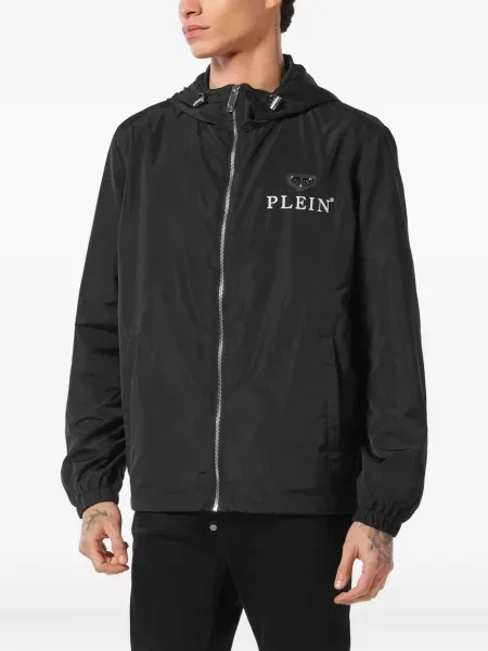 Geacă Philipp Plein cu glugă negru