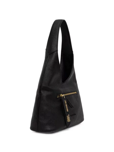 Шопинг чанта Love Moschino с автограф черно