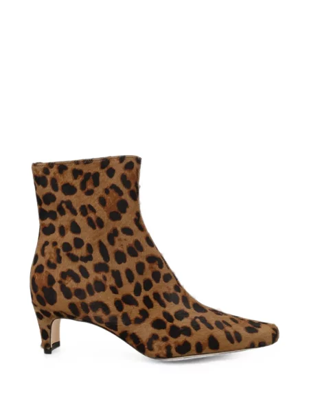 Cizme scurte Staud cu imagine cu model leopard maro