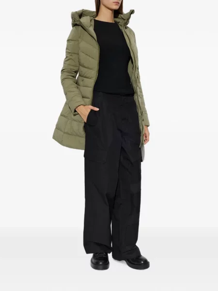 Palton Canada Goose cu glugă verde