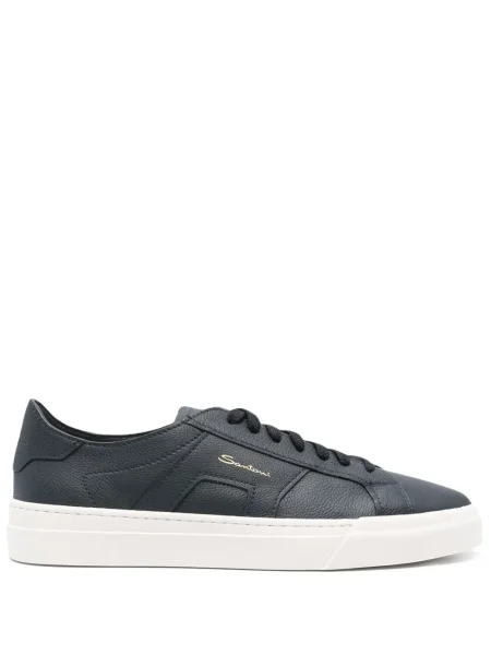 Sneakerși Santoni din piele albastru