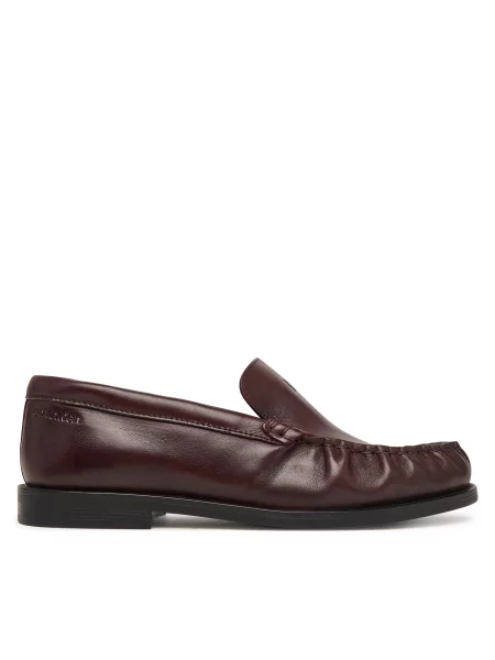 Mokasíny Calvin Klein Round Essential Loafer Lth hnědá