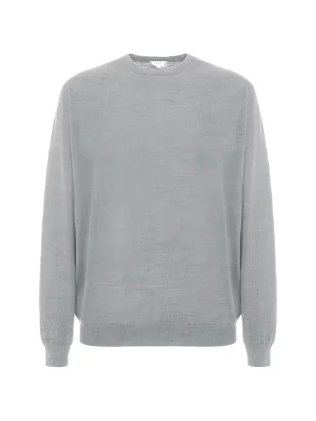 Lung hanorac crewneck Malo cu decolteu rotund gri
