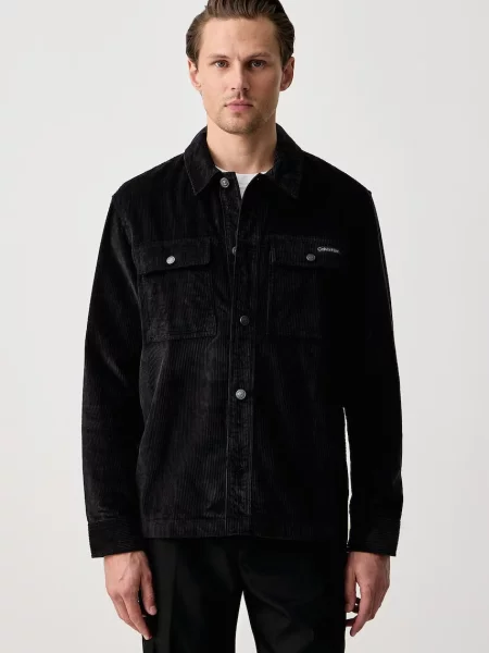 Calvin Klein Jeans koszula sztruksowa czarna