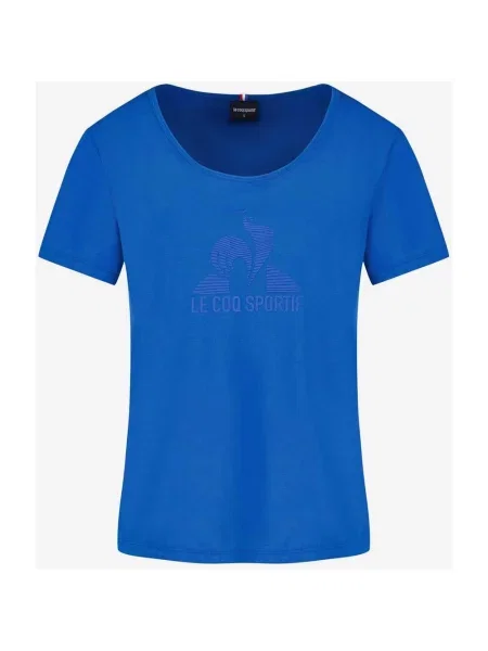 Koszulka z krótkim rękawem Le Coq Sportif Saison Crew S niebieska